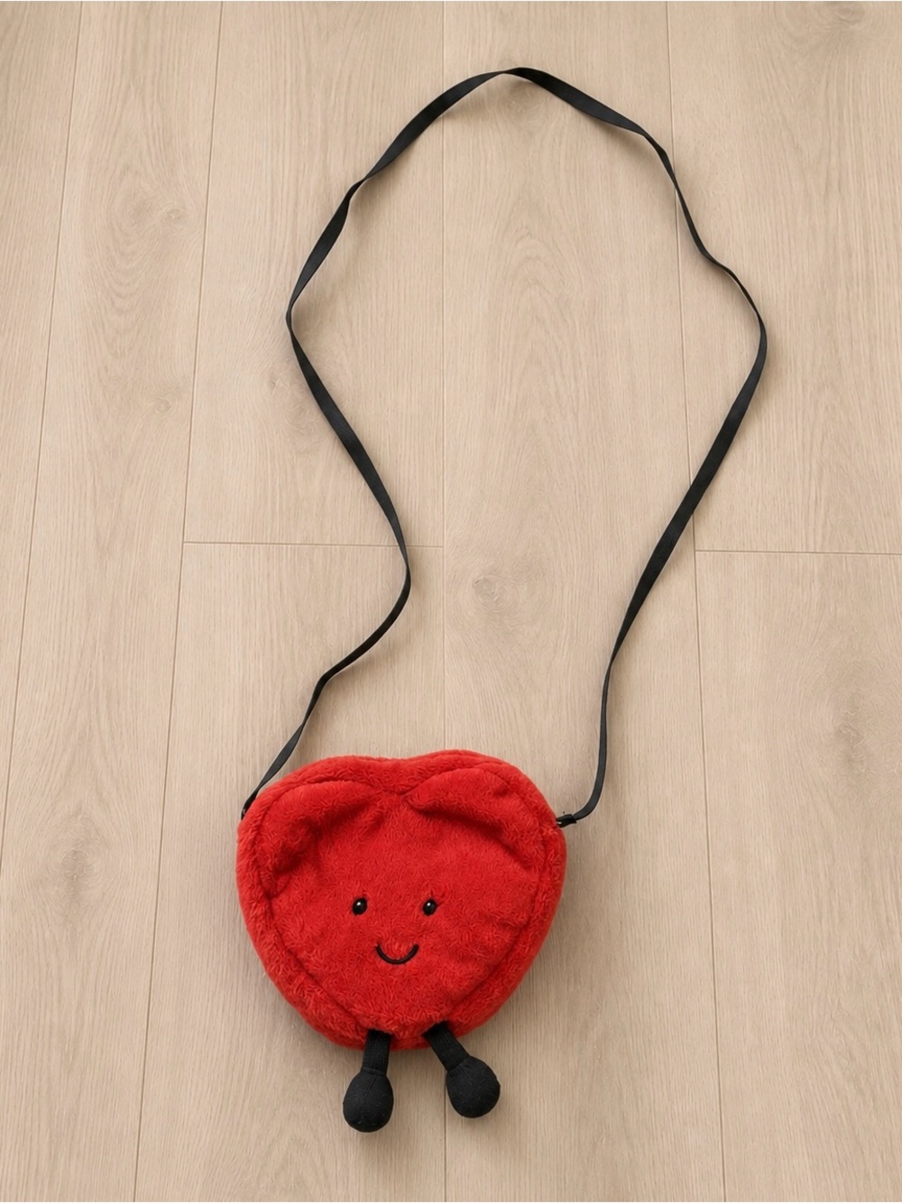 Jellycat Amuseables Heart Bag Red Plush Crossbody Purse Retired EUC Cute